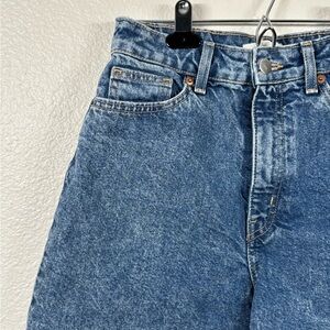 High-Waisted Blue Denim Shorts